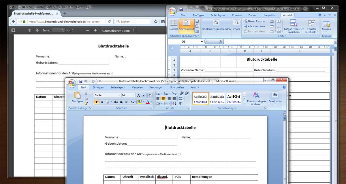 Featured image of post Blutdrucktabelle Excel Vorlage Blutdruckpass Zum Ausdrucken Ihr blutdruck ist zu hoch oder zu niedrig